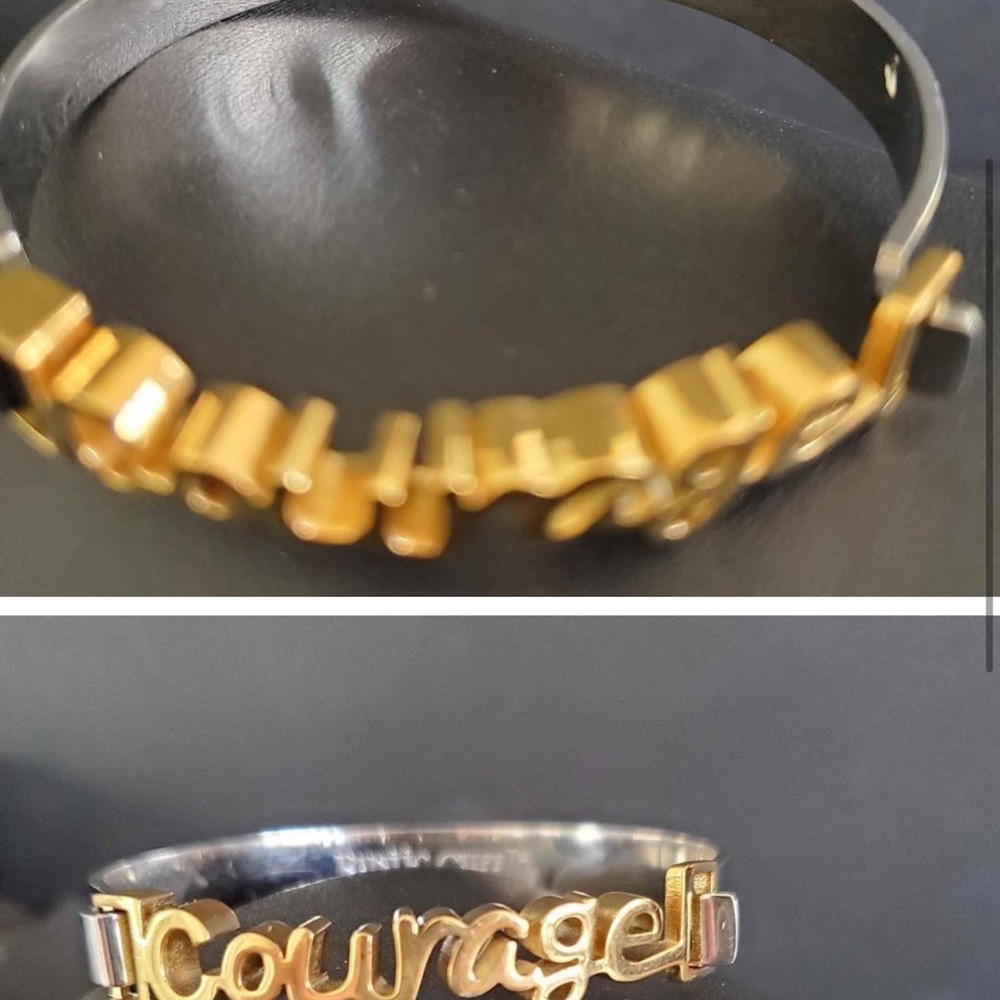 Rustic Cuff Courage Bracelet - image 3